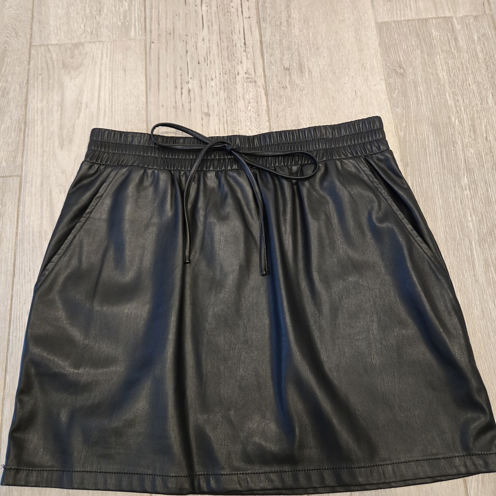Shinestar Black Faux Leather Mini Skirt
